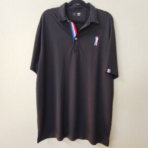 USAG Men's Black Amature Golf Tour  Embroidered Polo Shirt XXL